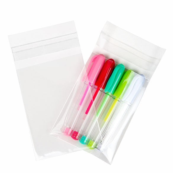 Sacchetto di plastica trasparente 6.4x8.9cm con chiusura adesiva (250 pezzi) [VL2]