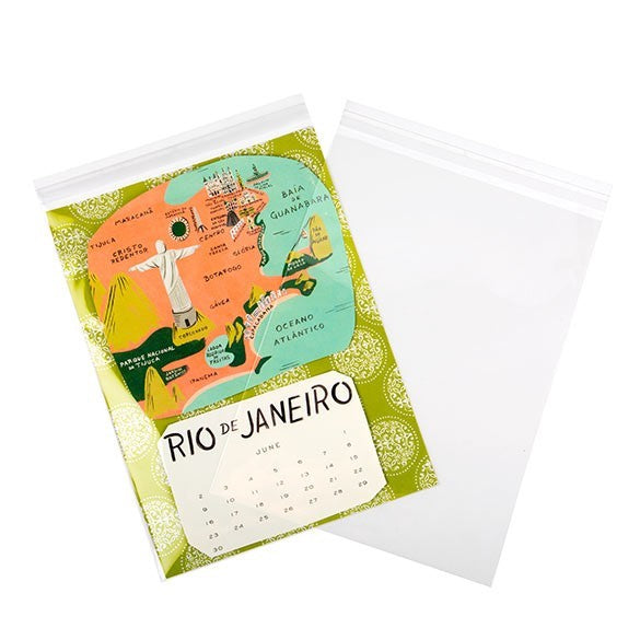 Sacchetto di plastica trasparente 51.9x61.6cm con chiusura adesiva (250 pezzi) [VL20]