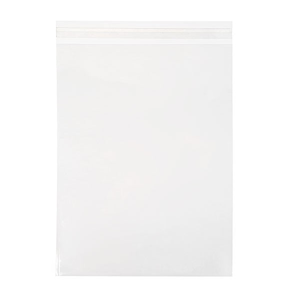 Sacchetto di plastica trasparente 51.9x61.6cm con chiusura adesiva (250 pezzi) [VL20]