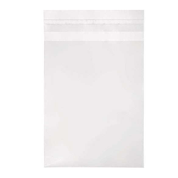Sacchetto di plastica trasparente 11.7x14.6cm con chiusura adesiva (250 pezzi) [VL54]