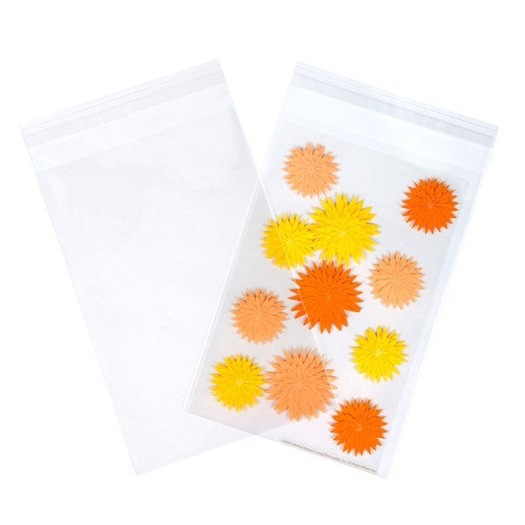 Sacchetto di plastica trasparente 14.5x21.8cm con chiusura adesiva (250 pezzi) [VL59S]