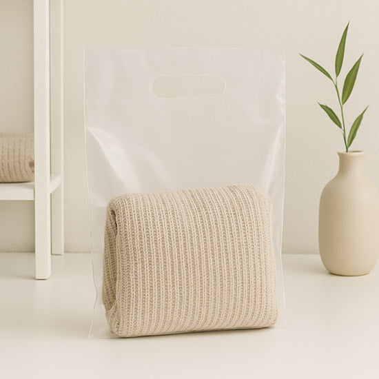 Buste shopper trasparenti 22.9x30.5cm 60 micron LDPE (100 pezzi) [H912CL1]