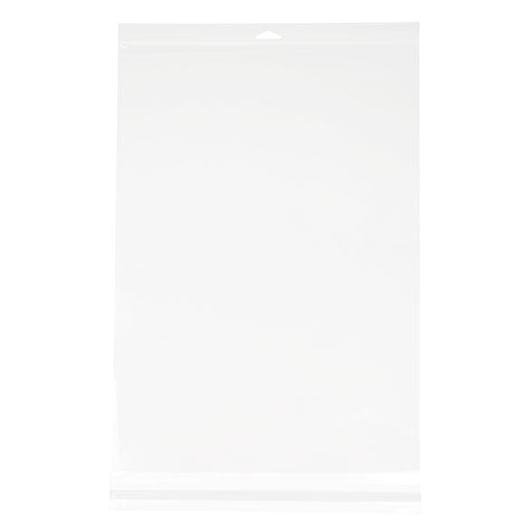 Sacchetti con foro di sospensione 34.1x48.9cm richiudibili e trasparenti (100 pezzi) [HB1319]