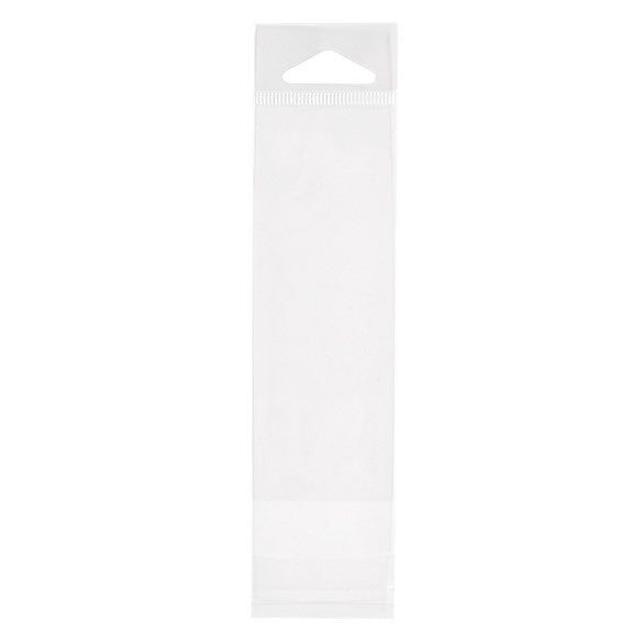 Sacchetti con foro di sospensione 3.8x12.7cm richiudibili e trasparenti (100 pezzi) [HB1X5]