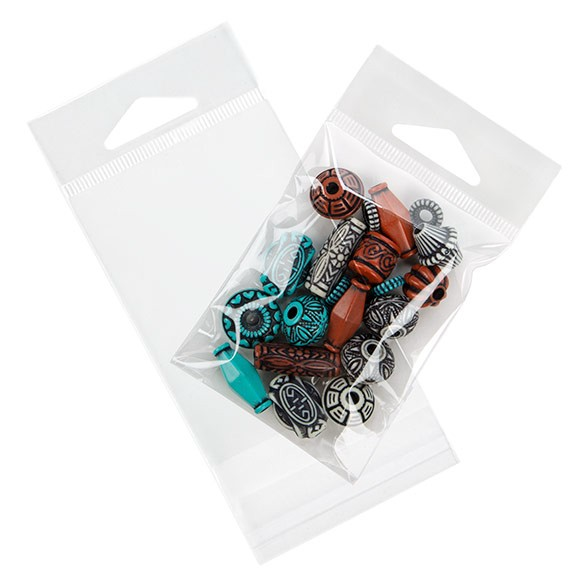 Sacchetti con foro di sospensione 6.4x8.9cm richiudibili e trasparenti (100 pezzi) [HB2]