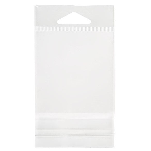 Sacchetti con foro di sospensione 7x7cm richiudibili e trasparenti (100 pezzi) [HB22]