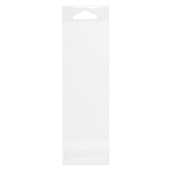 Sacchetti con foro di sospensione 5.6x14cm richiudibili e trasparenti (100 pezzi) [HB25]