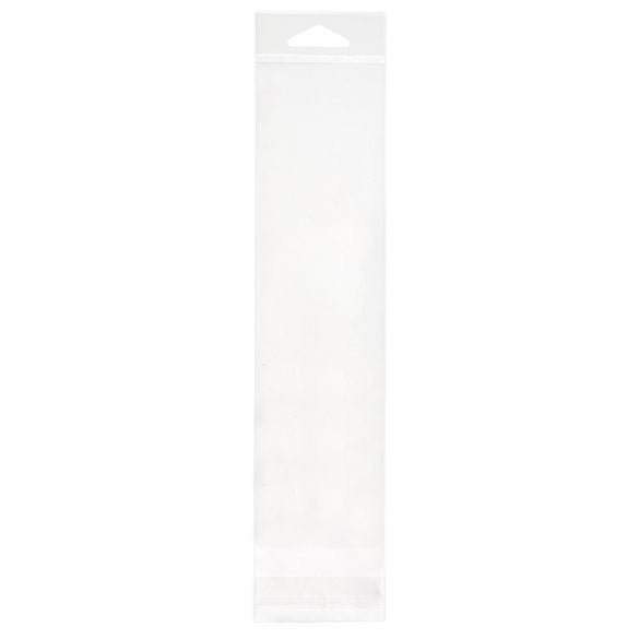 Sacchetti con foro di sospensione 6.2x23.3cm richiudibili e trasparenti (100 pezzi) [HB29]