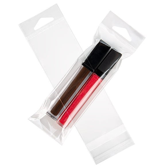 Sacchetti con foro di sospensione 5.7x15.6cm richiudibili e trasparenti (100 pezzi) [HB2X6S]