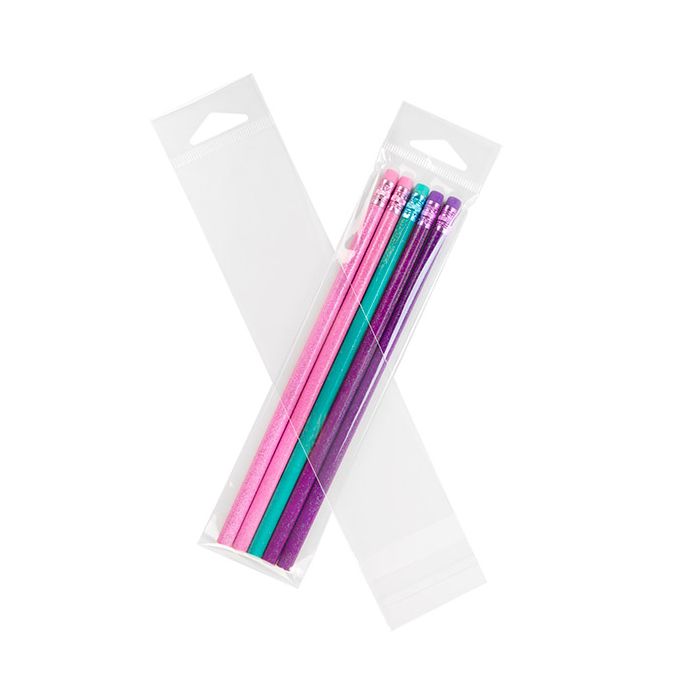 Sacchetti con foro di sospensione 5.1x20.3cm richiudibili e trasparenti (500 pezzi) [J4]