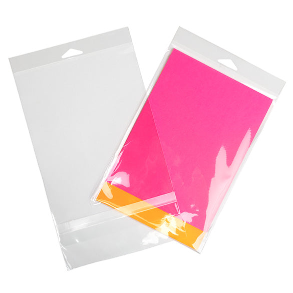 Sacchetti con foro di sospensione 16.5x24.1cm con chiusura di protezione (100 pezzi) [HB6H9HPC]