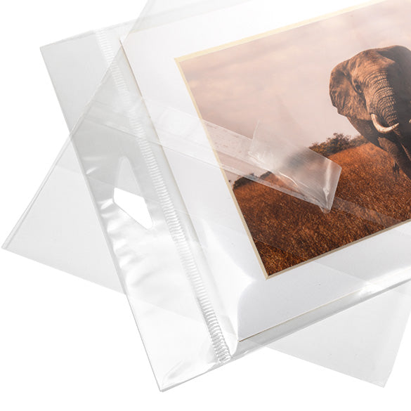 Sacchetti con foro di sospensione 13.8x18.4cm con chiusura di protezione (100 pezzi) [HB75PC]