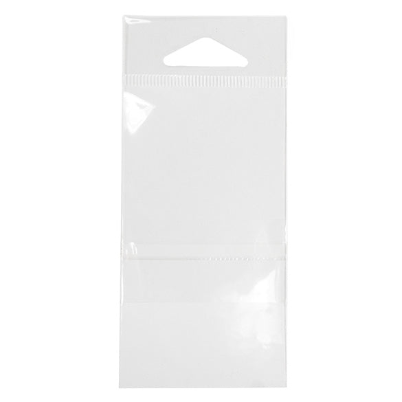 Sacchetti con foro di sospensione 5.7x7.8cm con chiusura di protezione (100 pezzi) [HB2X3SPC]