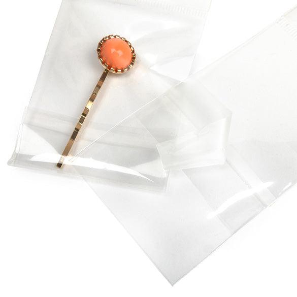 Sacchetti con foro di sospensione 5.7x7.8cm con chiusura di protezione (100 pezzi) [HB2X3SPC]