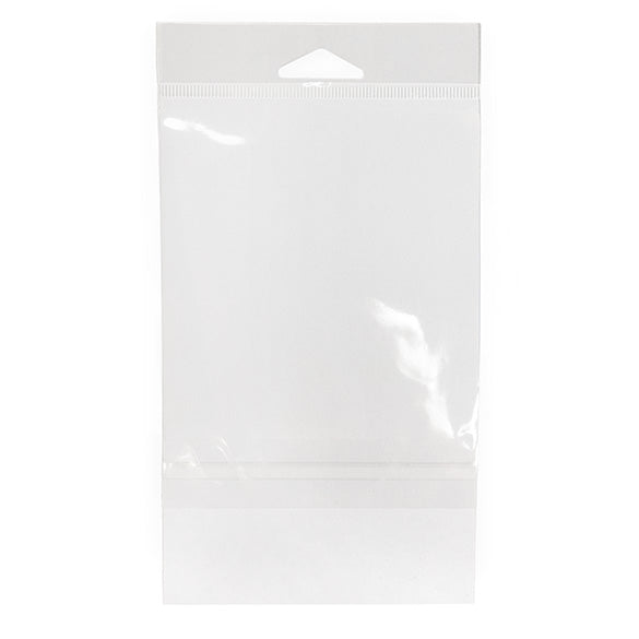 Sacchetti con foro di sospensione 10.8x13.7cm con chiusura di protezione (100 pezzi) [HB4B2PC]