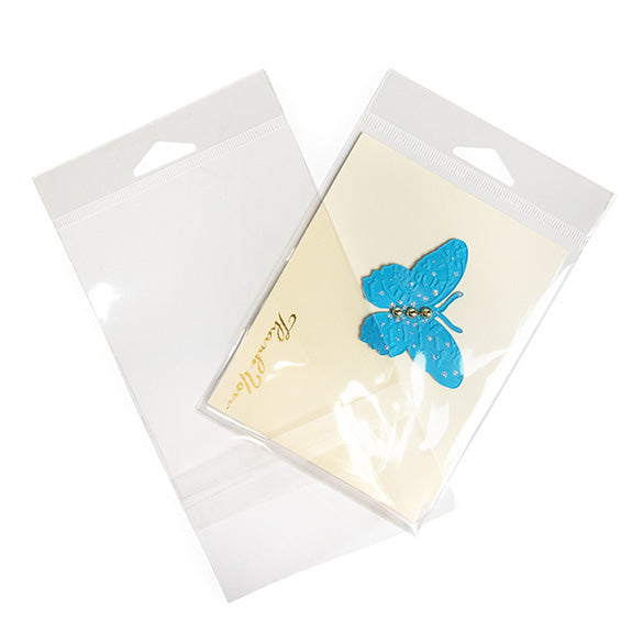 Sacchetti con foro di sospensione 10.8x13.7cm con chiusura di protezione (100 pezzi) [HB4B2PC]