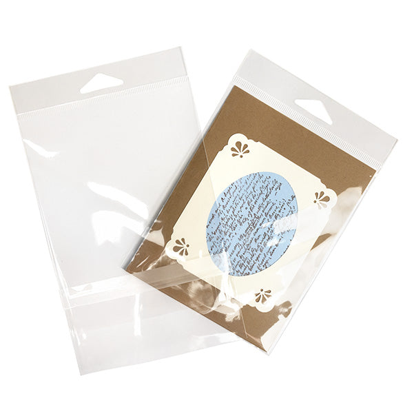 Sacchetti con foro di sospensione 11.7x14.6cm con chiusura di protezione (100 pezzi) [HB54PC]