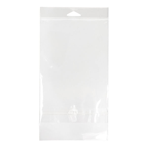 Sacchetti con foro di sospensione 14.4x21.7cm con chiusura di protezione (100 pezzi) [HB59SPC]