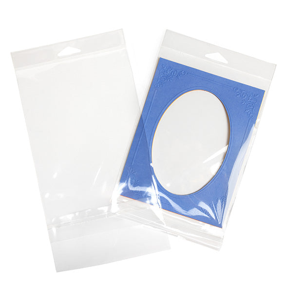 Sacchetti con foro di sospensione 14.4x21.7cm con chiusura di protezione (100 pezzi) [HB59SPC]