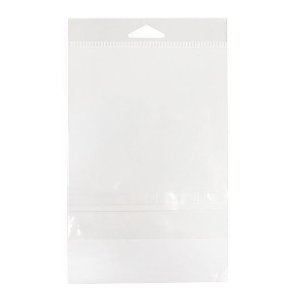 Sacchetti con foro di sospensione 12.7x15.2cm con chiusura di protezione (100 pezzi) [HB5B2PC]