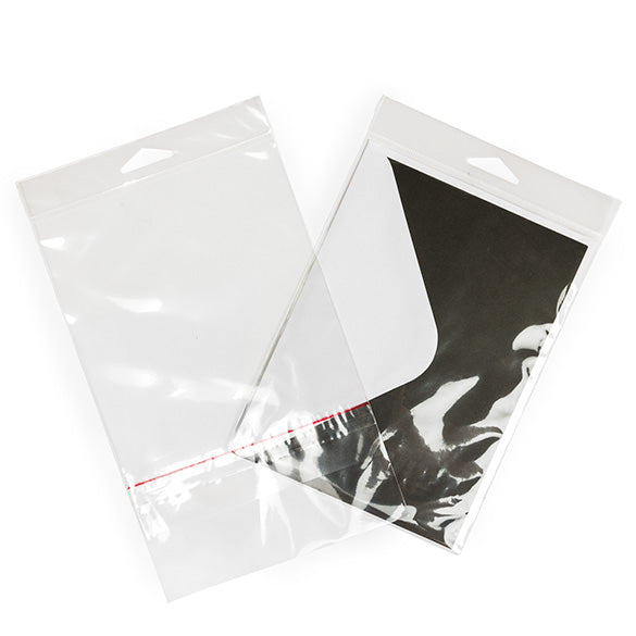 Sacchetti con foro di sospensione 13.8x17.8cm con chiusura di protezione (100 pezzi) [HB6B3PC]