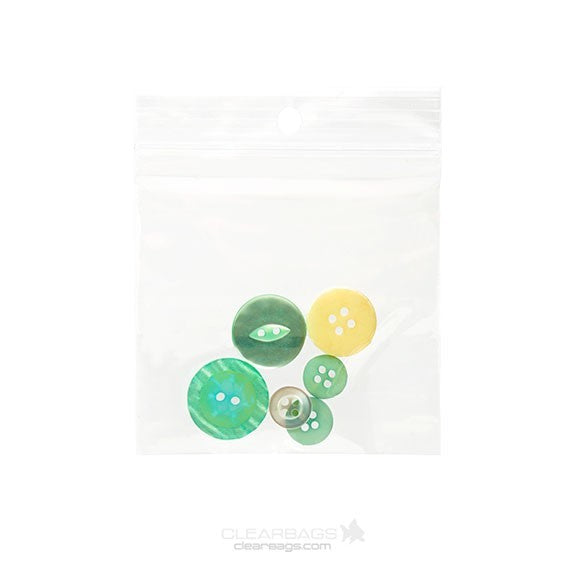 Sacchetto trasparente con chiusura a pressione e foro 7.5x7.5cm PP 50 microns (100 pezzi) [ZR33]