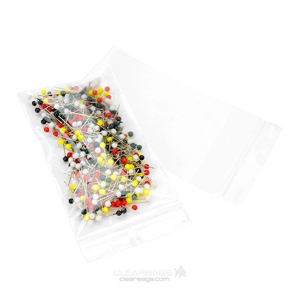 Sacchetto trasparente con chiusura a pressione e foro 7.5x12.5cm PP 50 microns (100 pezzi) [ZR35]