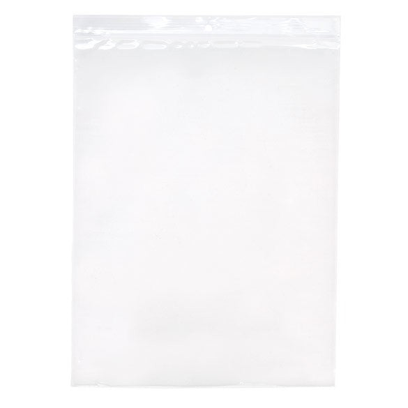 Sacchetto trasparente con chiusura a pressione e foro 23x30.5cm PP 75 microns (100 pezzi) [Z3R912]