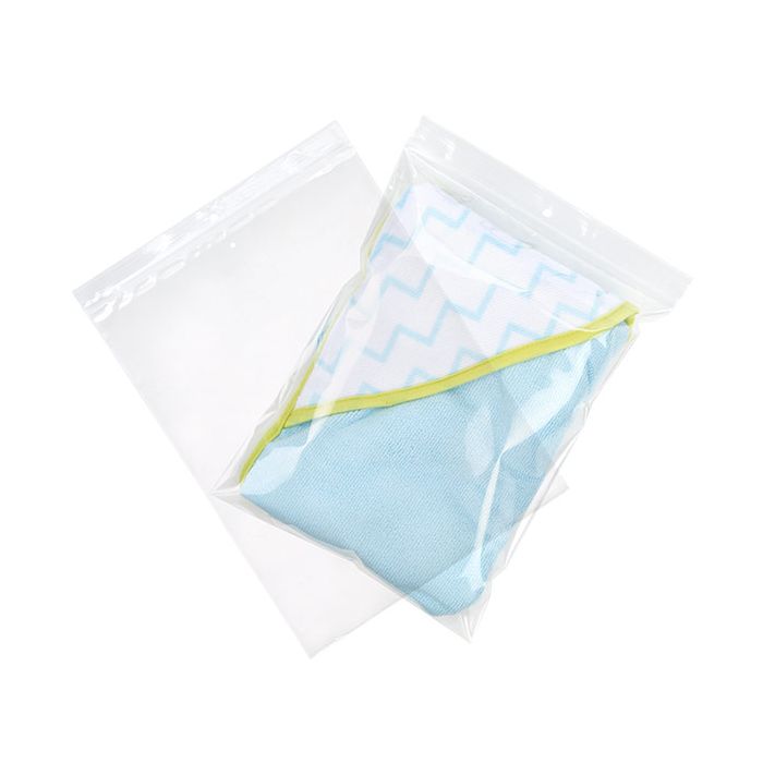 Sacchetto trasparente con chiusura a pressione, foro e foro per l'aria 23x30.5cm PP 100 microns (100 pezzi) [Z4R912V]