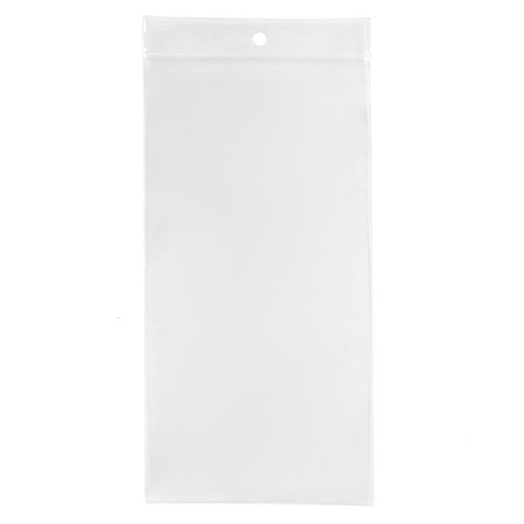 Sacchetto trasparente con chiusura a pressione e foro 12.5x20.5cm PP 75 microns (100 pezzi) [Z3R48]