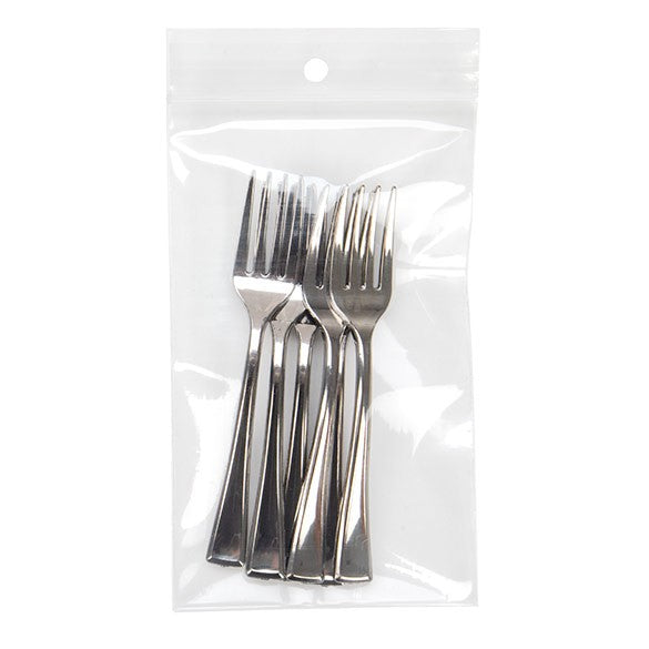 Sacchetto trasparente con chiusura a pressione e foro 7.5x12.5cm PP 100 microns (100 pezzi) [Z4R35]