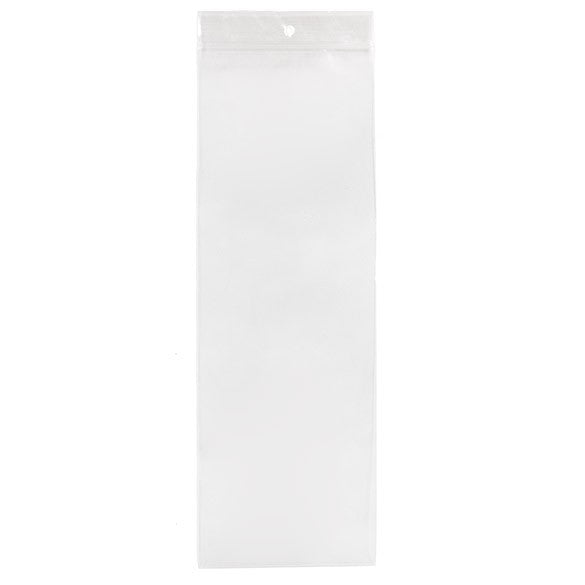 Sacchetto trasparente con chiusura a pressione e foro 10x30.5cm PP 100 microns (100 pezzi) [Z4R412]