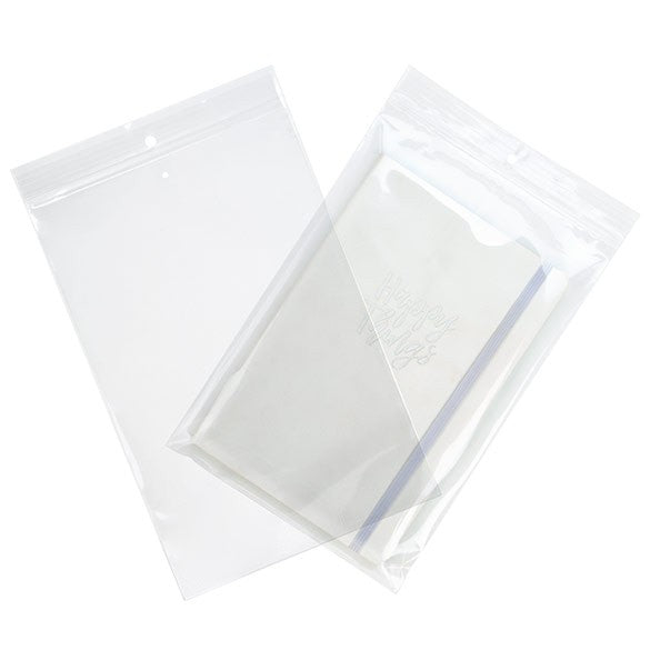 Sacchetto trasparente con chiusura a pressione, foro e foro per l'aria 15x23cm PP 100 microns (100 pezzi) [Z4R69V]