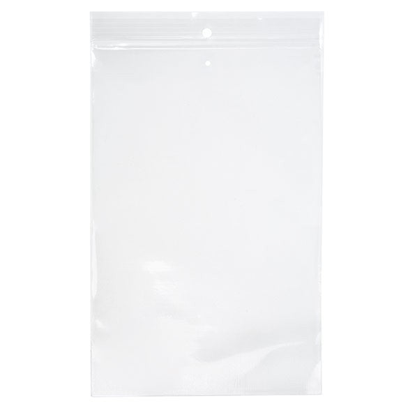 Sacchetto trasparente con chiusura a pressione, foro e foro per l'aria 15x23cm PP 100 microns (100 pezzi) [Z4R69V]