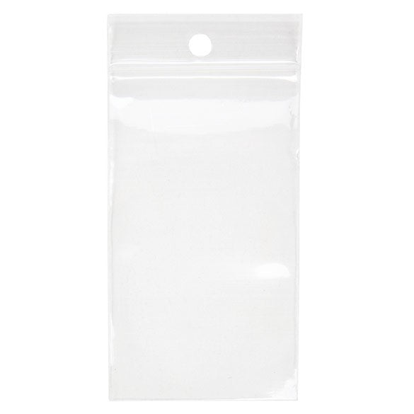 Sacchetto trasparente con chiusura a pressione e foro 5.1x8.9cm PP 50 microns (100 pezzi) [ZR23H]