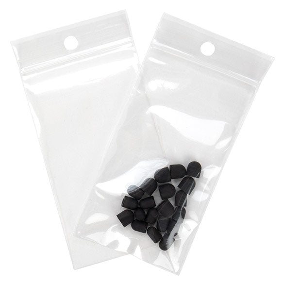 Sacchetto trasparente con chiusura a pressione e foro 5.1x8.9cm PP 50 microns (100 pezzi) [ZR23H]