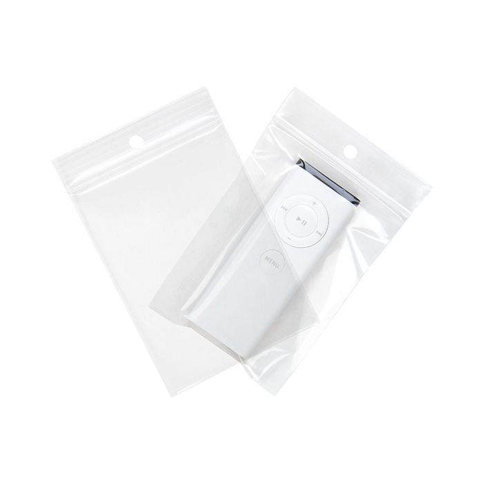 Sacchetto trasparente con chiusura a pressione e foro 7x9.5cm PP 50 microns (100 pezzi) [ZR23XL]