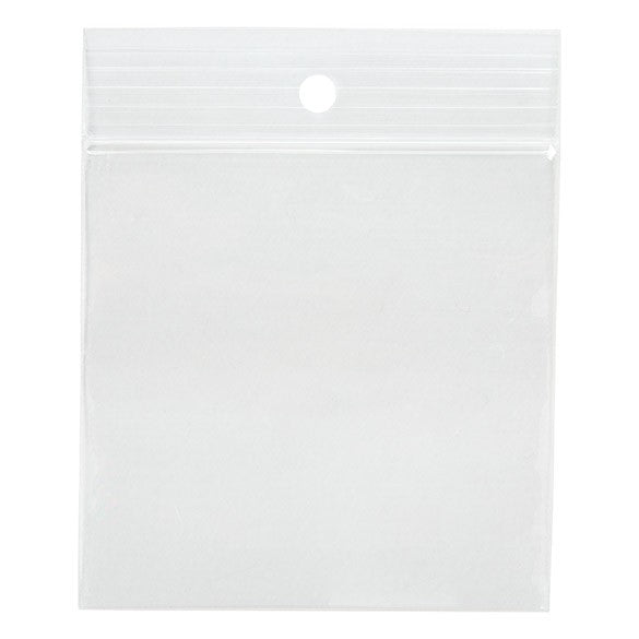 Sacchetto trasparente con chiusura a pressione e foro 7.5x7.5cm PP 50 microns (100 pezzi) [ZR33]