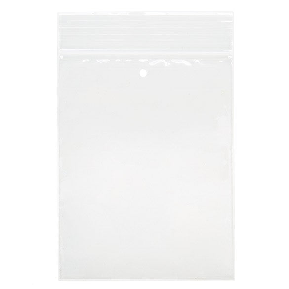 Sacchetto trasparente con chiusura a pressione, foro e foro per l'aerazione 7.5x10cm PP 50 microns (100 pezzi) [ZR34V]