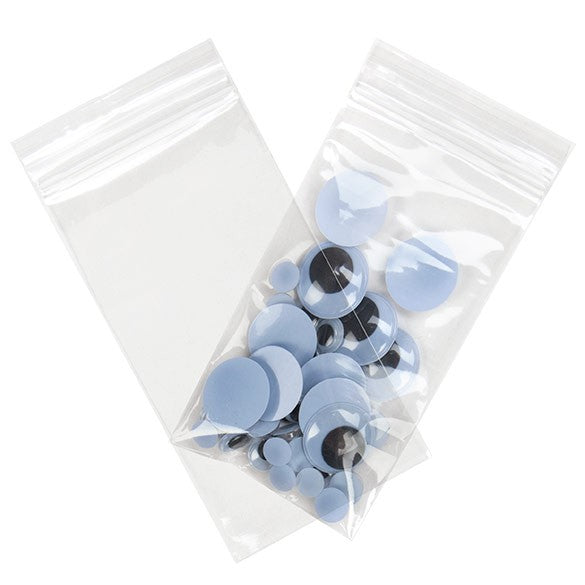 Sacchetto trasparente con chiusura a pressione e foro 7.5x12.5cm PP 50 microns (100 pezzi) [ZR35]