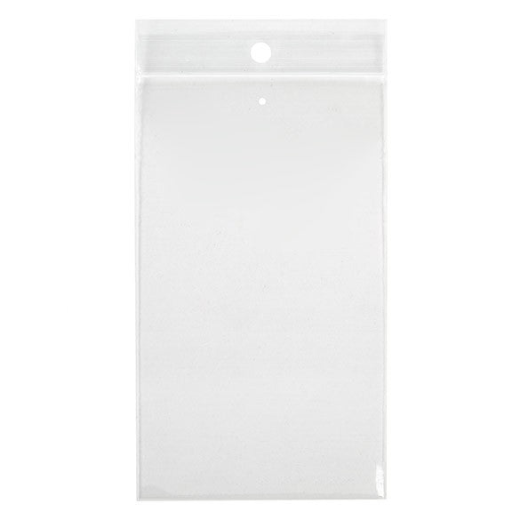 Sacchetto trasparente con chiusura a pressione, foro e foro per l'aerazione 7.5x12.5cm PP 50 microns (100 pezzi) [ZR35V]