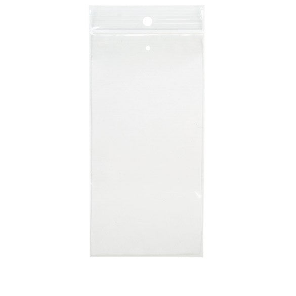 Sacchetto trasparente con chiusura a pressione, foro e foro per l'aerazione 7.5x15cm PP 50 microns (100 pezzi) [ZR36V]