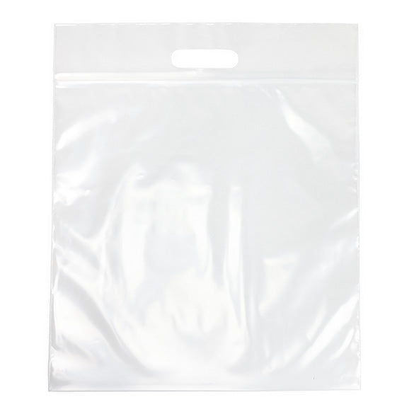Buste shopper trasparenti 33.6x33.6 + 6.4cm 75 microns (100 pezzi) [ZH13CL5]