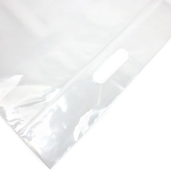 Buste shopper trasparenti 33.6x33.6 + 6.4cm 75 microns (100 pezzi) [ZH13CL5]