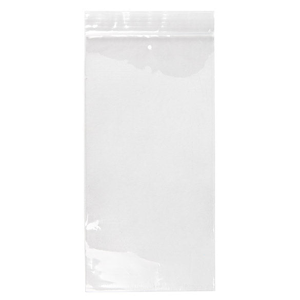 Sacchetto trasparente con chiusura a pressione e foro di ventilazione 10x20.5cm PP 50 microns (100 pezzi) [ZC48V]