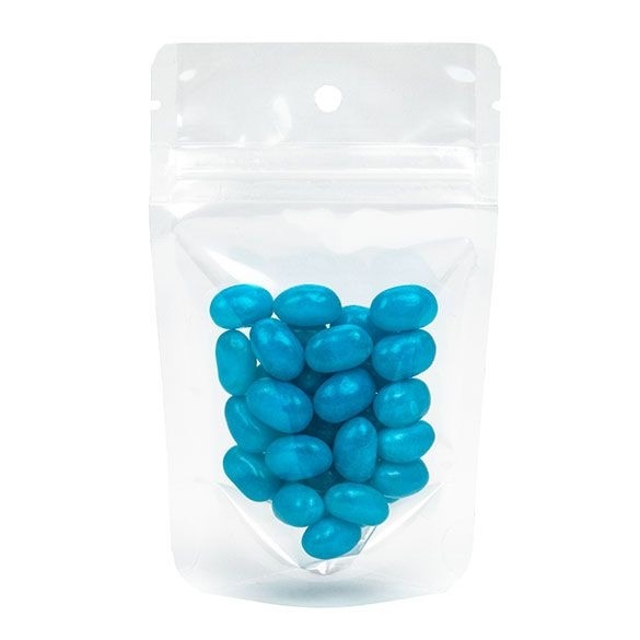 Buste doypack trasparenti 7.9x5.1x13cm laminato | 28 grammi con foro (100 pezzi) [ZBGCC1H]