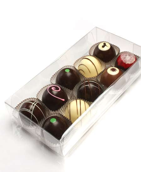 Scatola per tartufi di cioccolato con inserto 10,8 x 4,1 x 21,6cm (100 pezzi) [CNDY193]