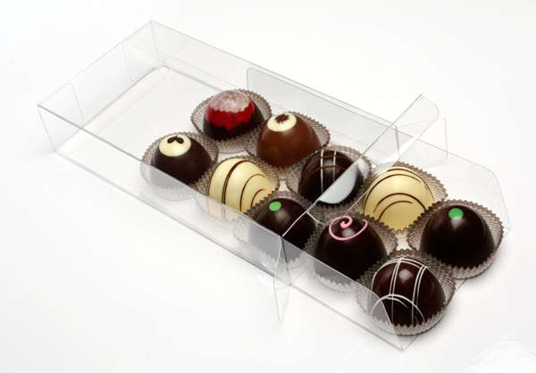 Scatola per tartufi di cioccolato con inserto 10,8 x 4,1 x 21,6cm (100 pezzi) [CNDY193]
