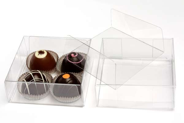 Scatola per tartufi di cioccolato con inserto 10,8 x 4,1 x 10,8cm (100 pezzi) [CNDY194]