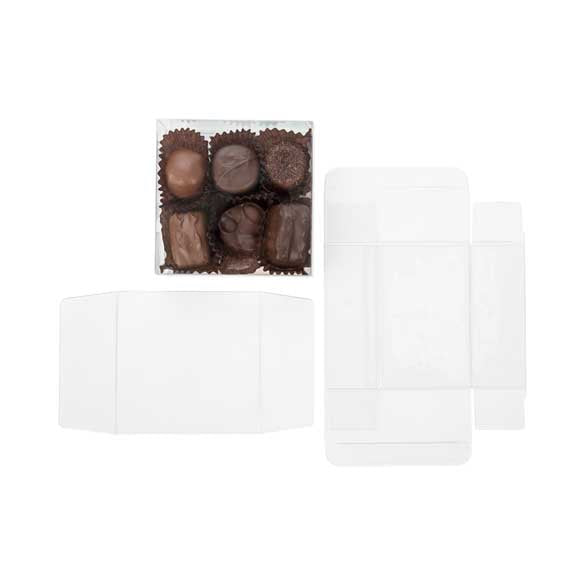 Scatola per tartufi di cioccolato con inserto 10,8 x 4,1 x 10,8cm (100 pezzi) [CNDY194]